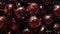Glistening Dark Red Cherries: A Tempting Treat for Your Senses