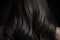 Glistening elegance Texture of shiny, rich brunette hair exudes luxurious allure