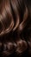 Glistening elegance Texture of shiny, rich brunette hair exudes luxurious allure