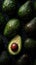 Glistening Fresh Avocado Seamless Background for Food Bloggers and Websites.