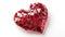 Glistening red broken heart, depicting the fragmentation of love, Ai Generated