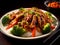 Glistening Teriyaki Chicken Bowl with Vibrant Veggies and Steamed Rice. Generative Ai