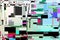 Glitch abstract background of pixelated geometric shapes. Computer screen noise, color geometrical shapes, flat lay colors squares