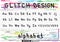 Glitch alphabet letter set