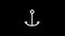 Glitch anchor icon on black background.