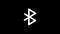 Glitch bluetooth icon on black background.