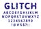 Glitch damage alphabet. Error pixel noise abs font, technical glitch problems letters and numbers. Damaged effect font