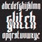 Glitch distortion gothic font