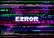 Glitch error screen, VHS video problem background