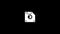 Glitch floppy disk icon on black background.