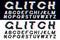 Glitch font set. Glitched sans-serif font with distortion. Vector alphabet with broken pixel.