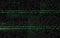 Glitch matrix effect. Green digital distortion. Horizontal lines on black backdrop. No signal texture. Video rewind