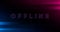 Glitch offline twitch banner. Offline title with distortion effect for streaming screen. Stream gaming technology