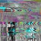 Glitch psychedelic background. Old TV screen error. Digital pixel noise abstract design. Computer bug. Television signal