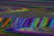 Glitch rainbow background. Wallpaper illustration of screen error. Digital pixel noise abstract design. Photo glitched