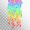 Glitch waves background art. Digital abstract pixel curvy lines noise effect.