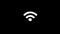 Glitch wifi icon on glitch old screen display animation. Retro