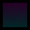 Glitched square of small particles in neon vivid colors on black background.