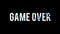 Glitched text game over design motion graphic.
