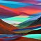 A glitchy abstract landscape of mountains and valleys, with pixels and lines breaking apart and reassembling5, Generative AI