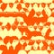 Glitchy orange distorted triangles abstract pattern