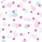 Glitter confetti polka dot seamless pattern background. Pink and pastel blue trendy colors. For birthday, valentine and scrapbook