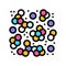 glitter disco party color icon vector illustration