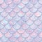 Glitter fish scales seamless pattern. Mermaid tail texture. Vector illustration