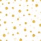 Glitter gold circle and polka dots. Seamless fabric design pattern. Wrapping paper, baby shower, wallpaper vector