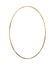 Glitter gold ellipse frame isolated on white background. Luxury vector llustration