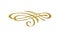 Glitter gold flourish element. Ornamental design element. Page decor.