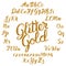 Glitter Gold Handwritten alphabet