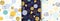 Glitter gold seamless dotted pattern with blue yellow hand drawn circle element Abstract crearive background Wallpaper