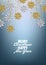 Glitter gold and silver snowflakes decoration, Merry Christmas H