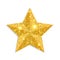 Glitter gold star vector isolated on white background. Christmas star decoration. Golden Xmas sparkl