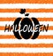 Glitter Orange Wallpaper for Happy Halloween with Pumpkin