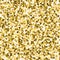 Glitter seamless texture. Adorable gold particles. Endless pattern made of sparkling triangles. Impr