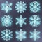 Glitter snowflake vector
