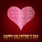 Glitter valentines heart. Vector illustration