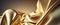 Glittering banner creamy gold silk texture background, realistic