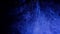 Glittering Blue Particle Background. Universe blue dust with stars on black background. Motion abstract of particles.