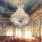 Glittering Crystal Chandelier in Opulent Ballroom