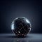 The glittering crystal orb. A fragmented tale of lost brilliance. AI-generated