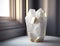 glittering crystal vase crafted with precision and care showcasing the beauty of natural rock formations. Podium, empty