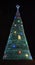 Glittering Glowing Sparkling defocused Night Light bokeh Illumination background with decorated Christmas Tree. Special Holidays