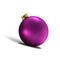 Glittering purple christmas bauble