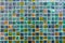 Glittering turquoise mosaic tiles