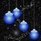 Glittery Blue Christmas Balls