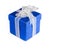 Glittery blue gift box
