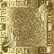 Glittery gold 3d frame. Seamless pattern. Glowing shiny golden background. Repeat luxury glitters backdrop. Greek frame
